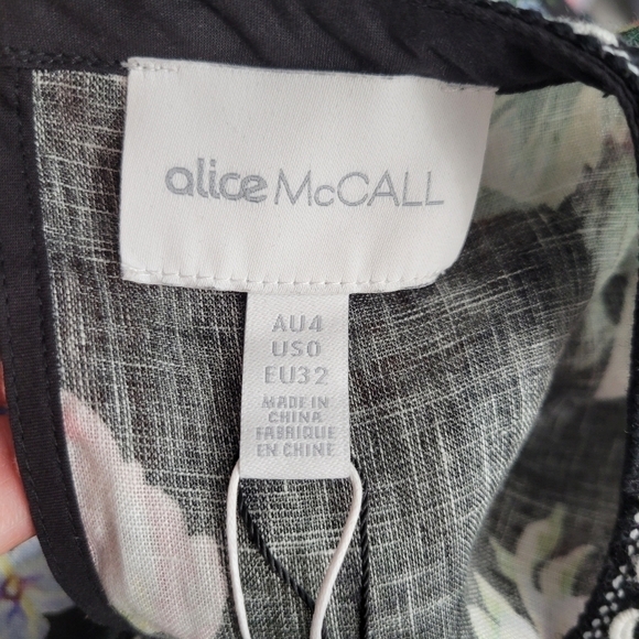 Alice McCall Black Magic Moments Linen Midi Dress NWT - Picture 12 of 15